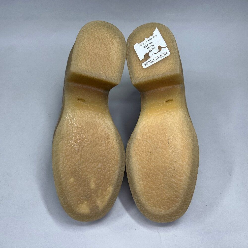 Marc Fisher Lina Platform Heels Women's Size 8.5 Beige Suede Leather Loafers - Picture 10 of 14